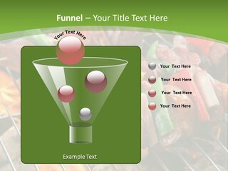 A Bbq Grill With Meat And Vegetables On It PowerPoint Template