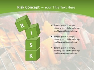 A Bbq Grill With Meat And Vegetables On It PowerPoint Template
