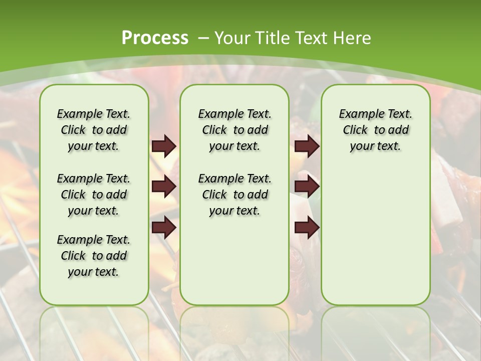 A Bbq Grill With Meat And Vegetables On It PowerPoint Template