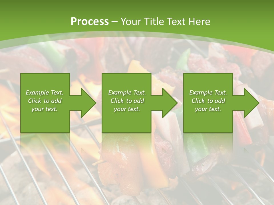 A Bbq Grill With Meat And Vegetables On It PowerPoint Template