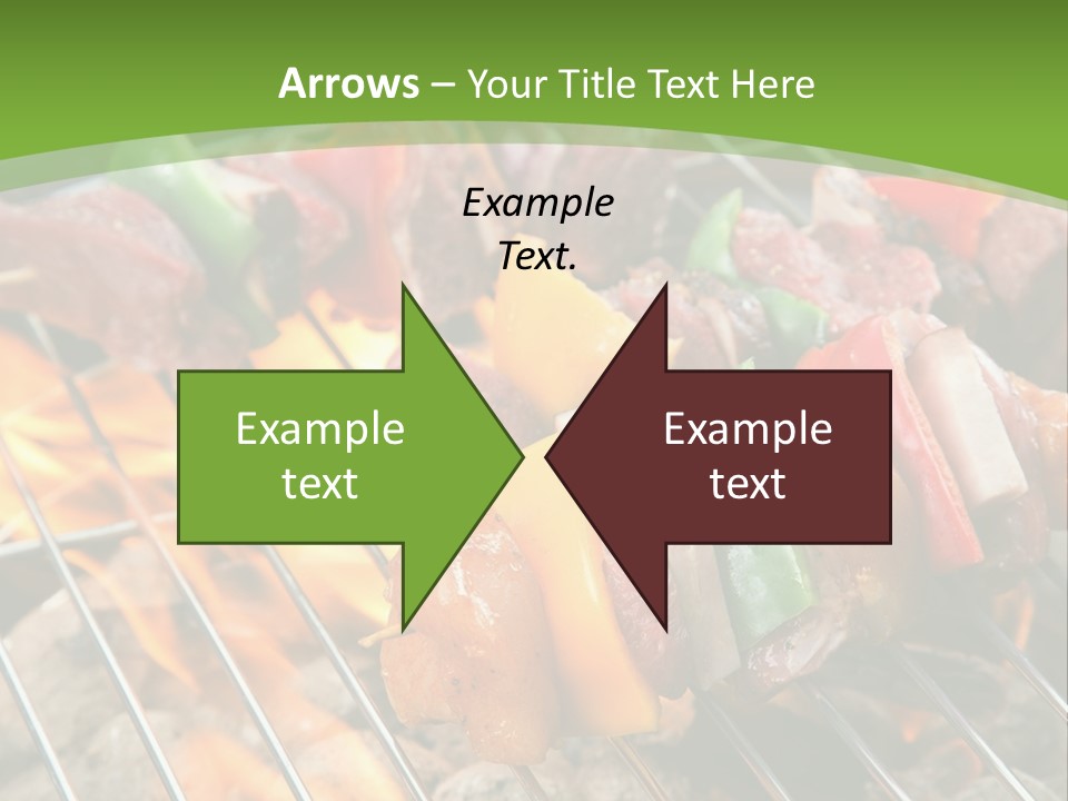 A Bbq Grill With Meat And Vegetables On It PowerPoint Template