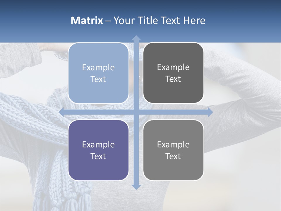 A Woman Wearing A Blue Hat And Scarf PowerPoint Template