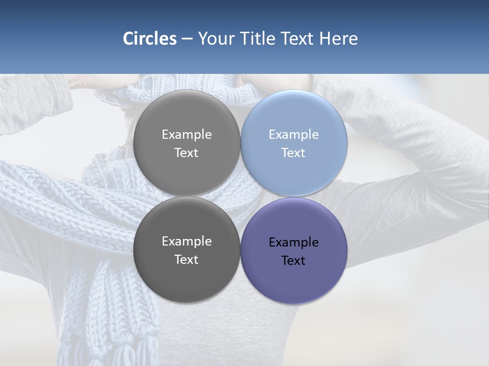 A Woman Wearing A Blue Hat And Scarf PowerPoint Template