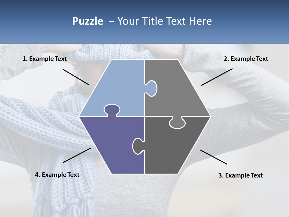 A Woman Wearing A Blue Hat And Scarf PowerPoint Template