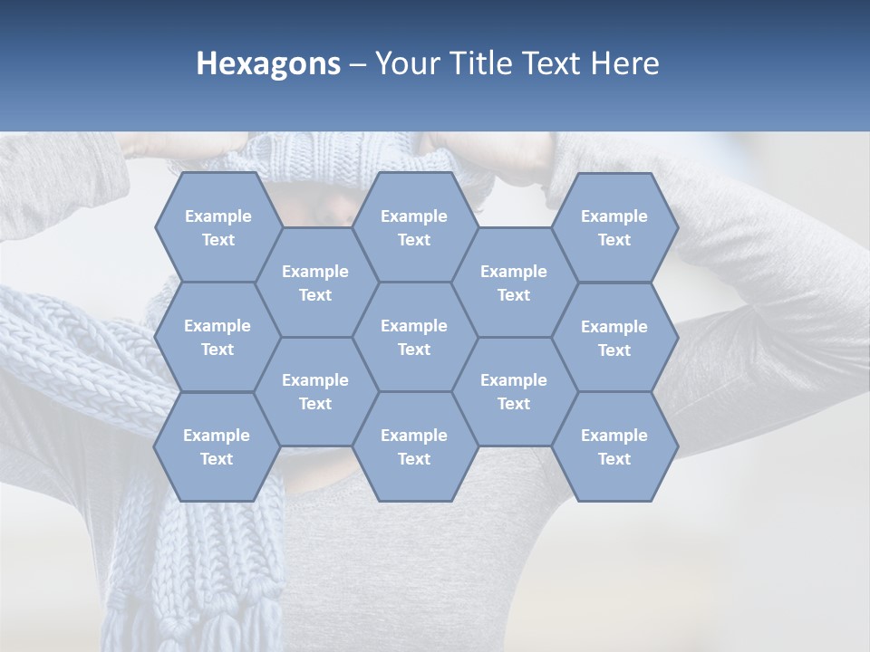 A Woman Wearing A Blue Hat And Scarf PowerPoint Template