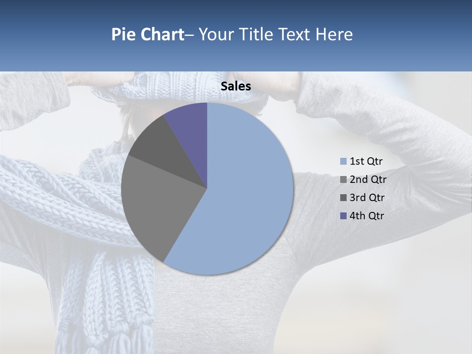 A Woman Wearing A Blue Hat And Scarf PowerPoint Template