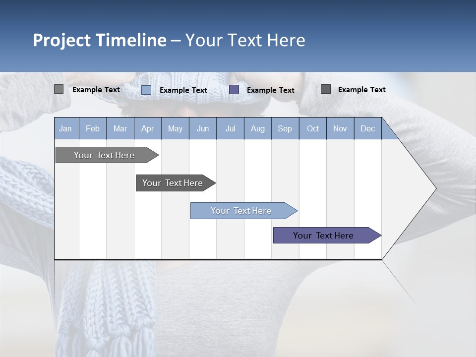 A Woman Wearing A Blue Hat And Scarf PowerPoint Template