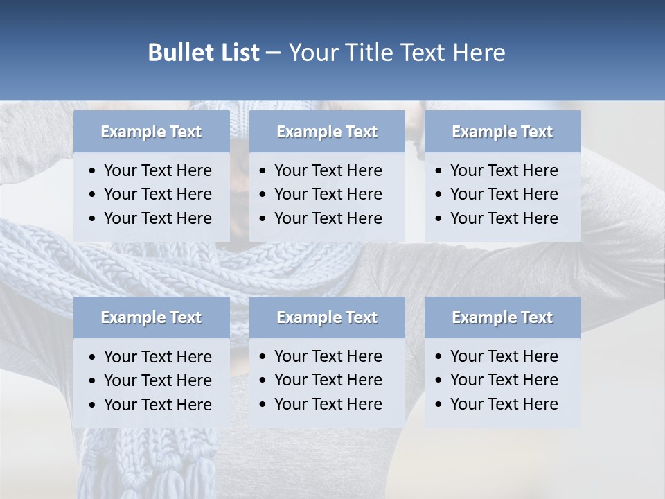 A Woman Wearing A Blue Hat And Scarf PowerPoint Template