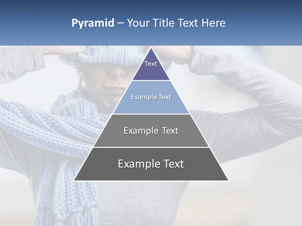 A Woman Wearing A Blue Hat And Scarf PowerPoint Template