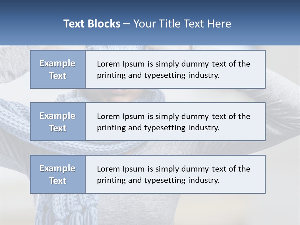 A Woman Wearing A Blue Hat And Scarf PowerPoint Template