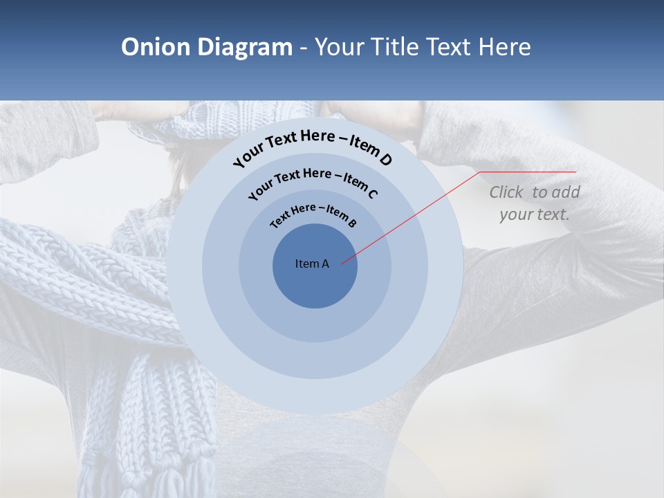 A Woman Wearing A Blue Hat And Scarf PowerPoint Template