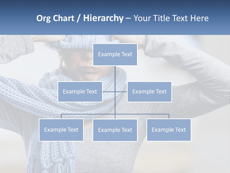 A Woman Wearing A Blue Hat And Scarf PowerPoint Template