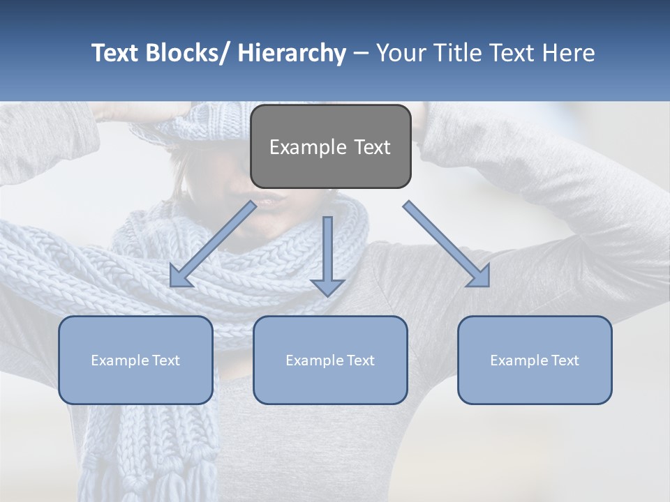 A Woman Wearing A Blue Hat And Scarf PowerPoint Template