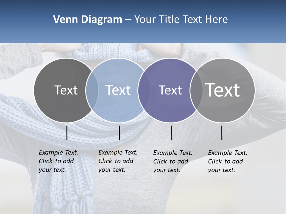 A Woman Wearing A Blue Hat And Scarf PowerPoint Template