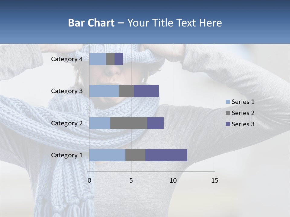 A Woman Wearing A Blue Hat And Scarf PowerPoint Template