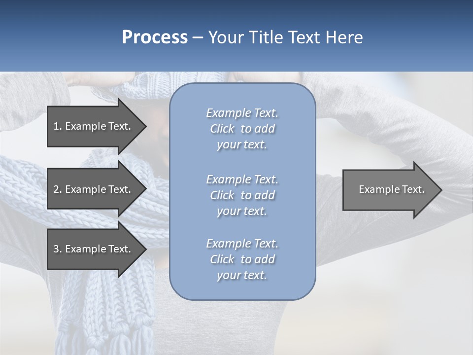 A Woman Wearing A Blue Hat And Scarf PowerPoint Template