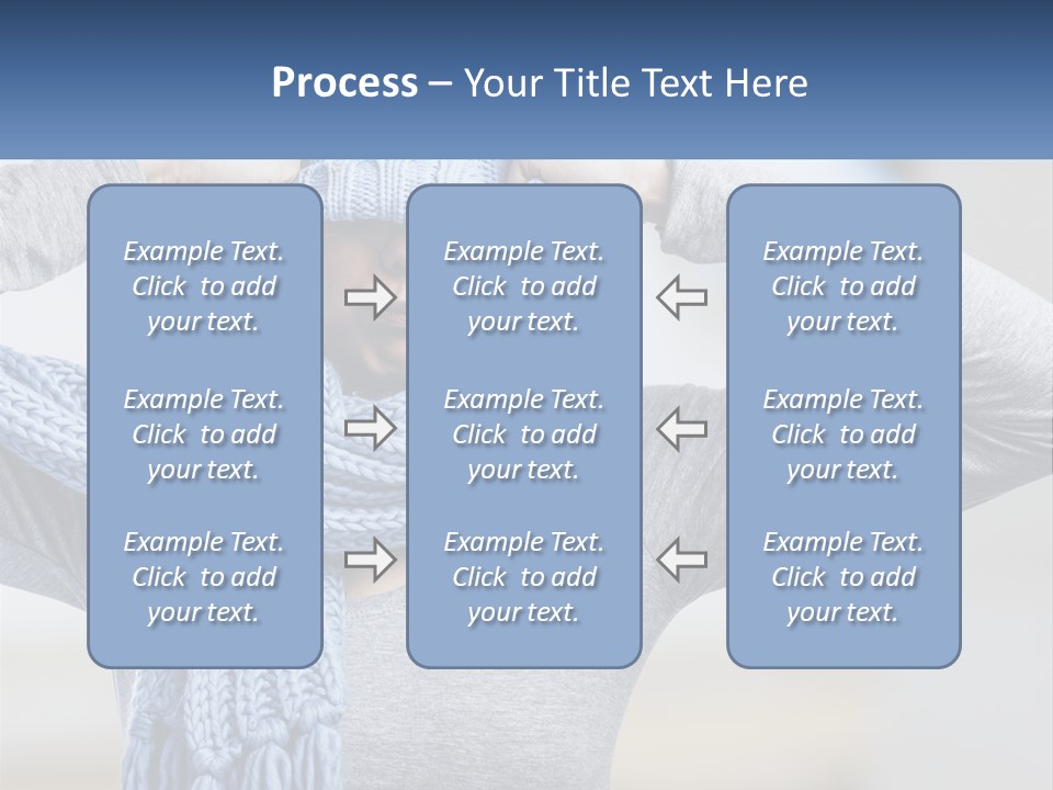 A Woman Wearing A Blue Hat And Scarf PowerPoint Template