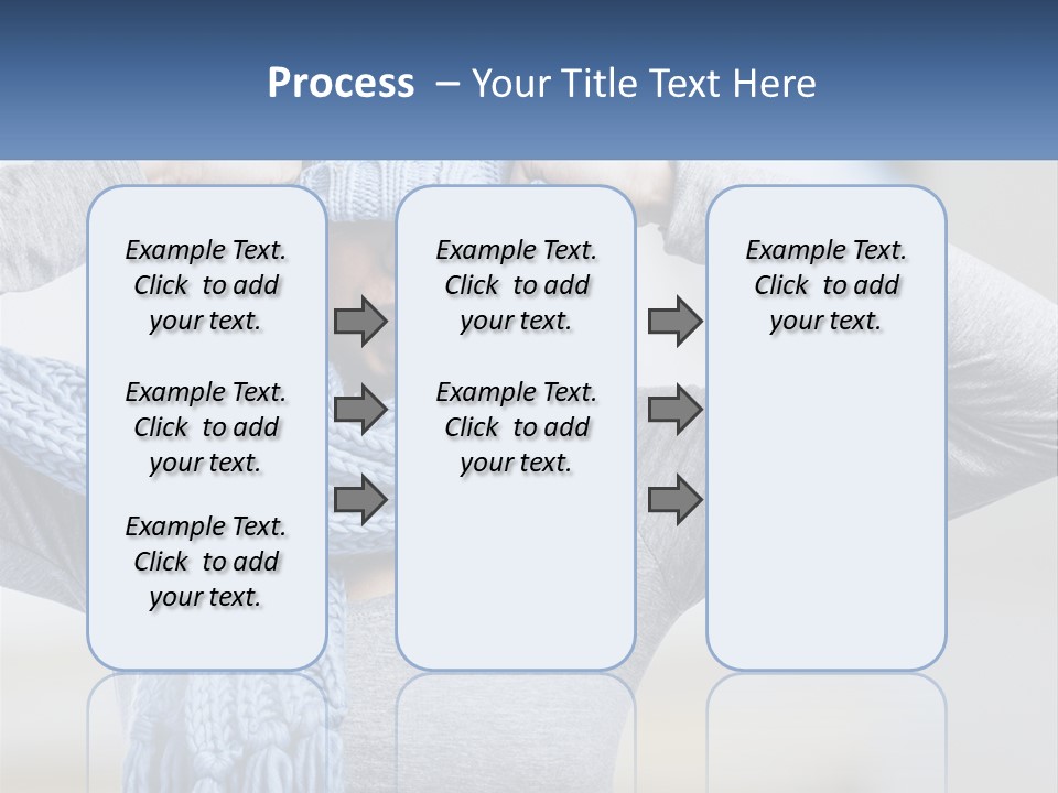 A Woman Wearing A Blue Hat And Scarf PowerPoint Template