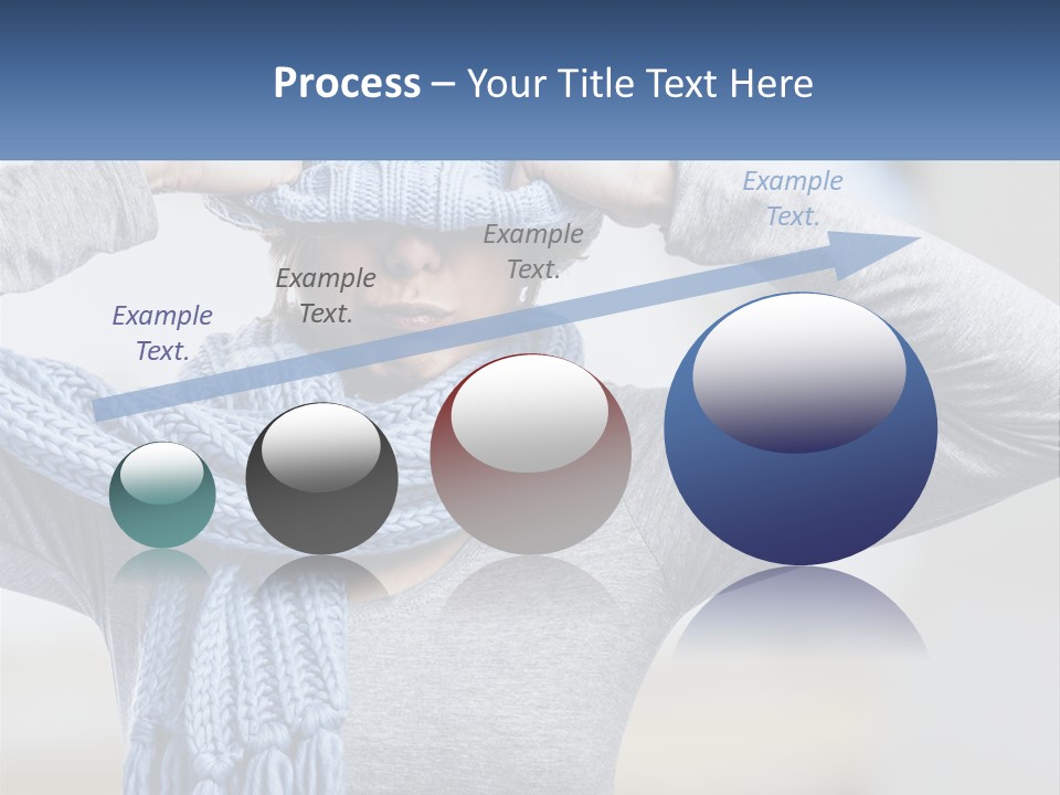 A Woman Wearing A Blue Hat And Scarf PowerPoint Template