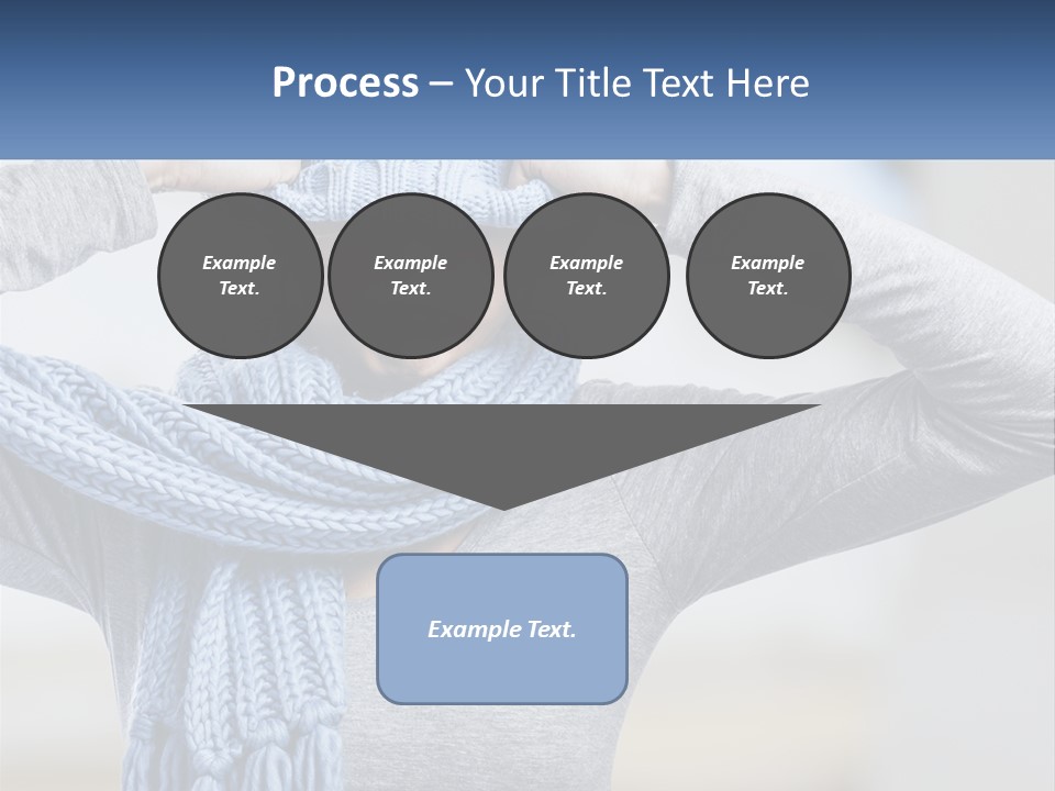 A Woman Wearing A Blue Hat And Scarf PowerPoint Template