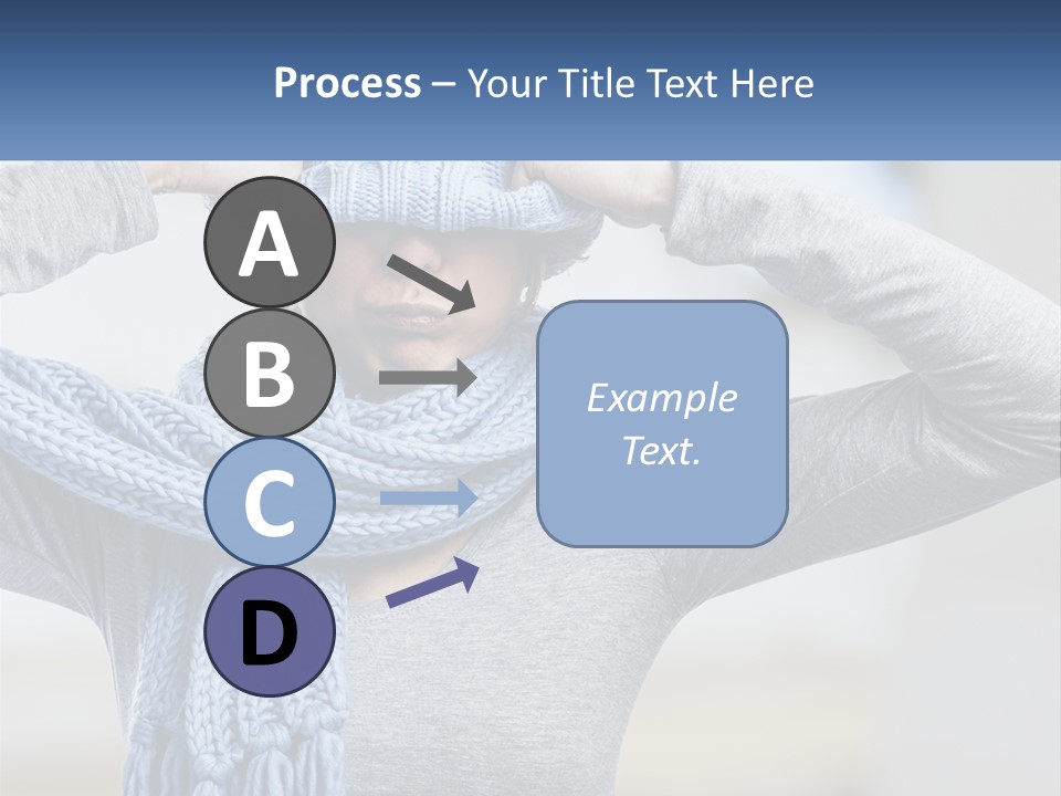 A Woman Wearing A Blue Hat And Scarf PowerPoint Template