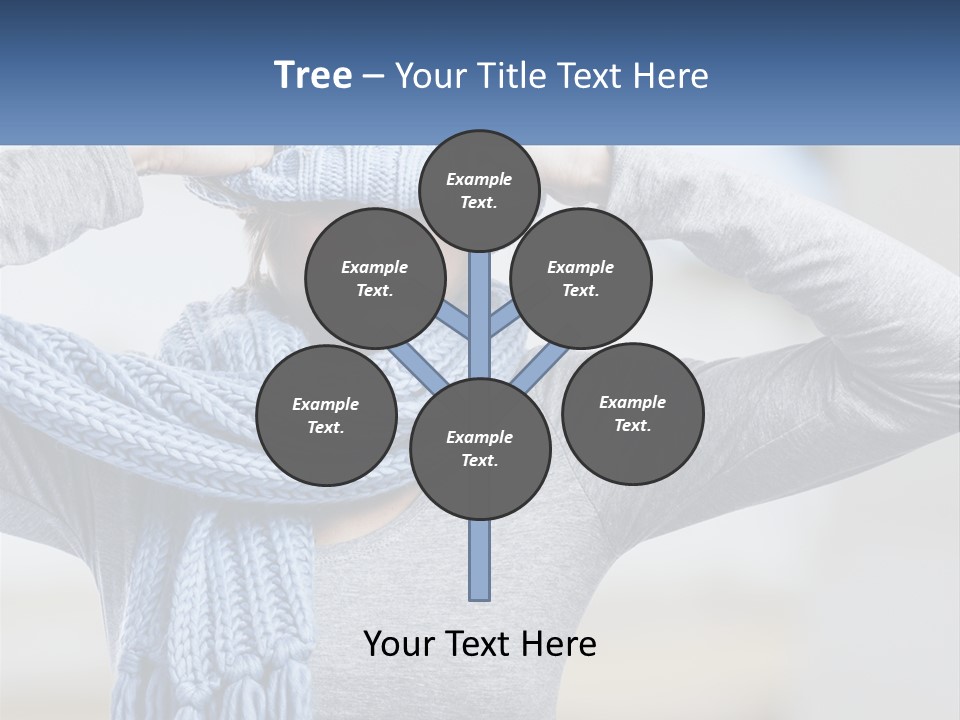 A Woman Wearing A Blue Hat And Scarf PowerPoint Template