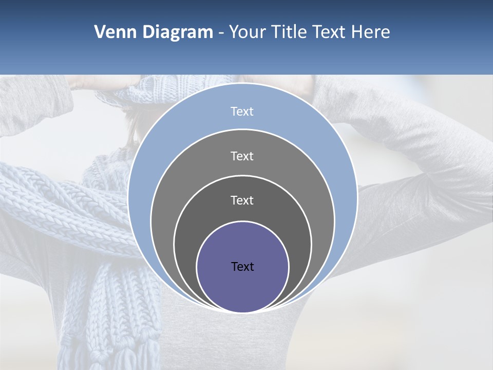 A Woman Wearing A Blue Hat And Scarf PowerPoint Template