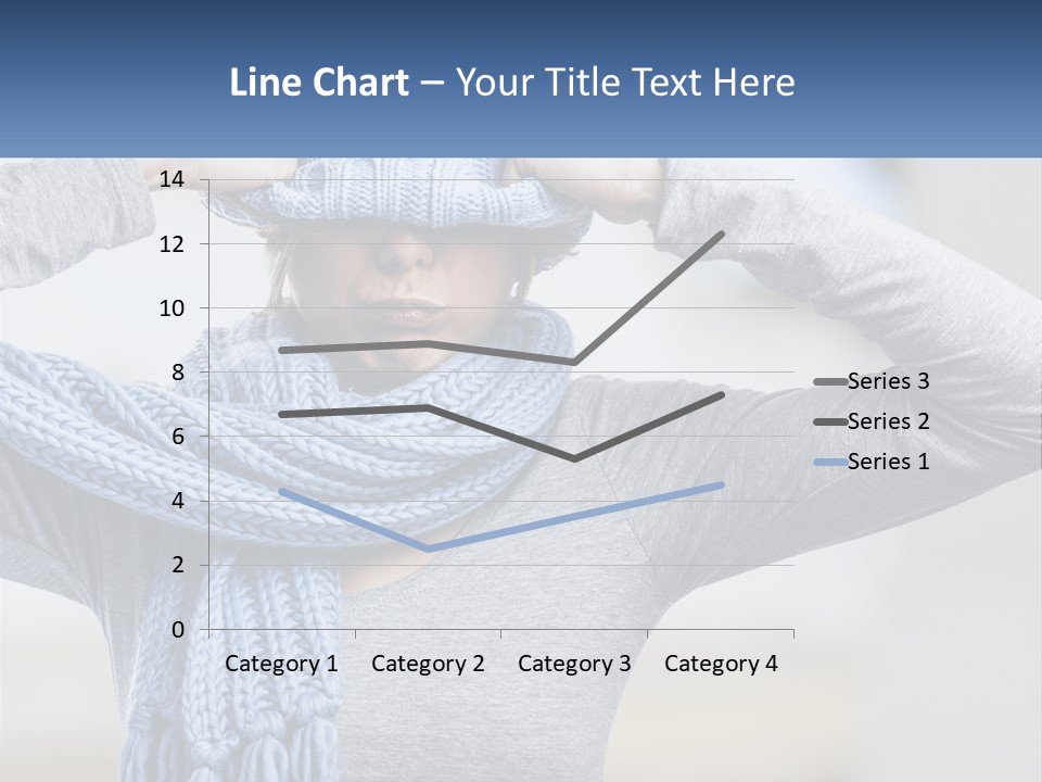 A Woman Wearing A Blue Hat And Scarf PowerPoint Template