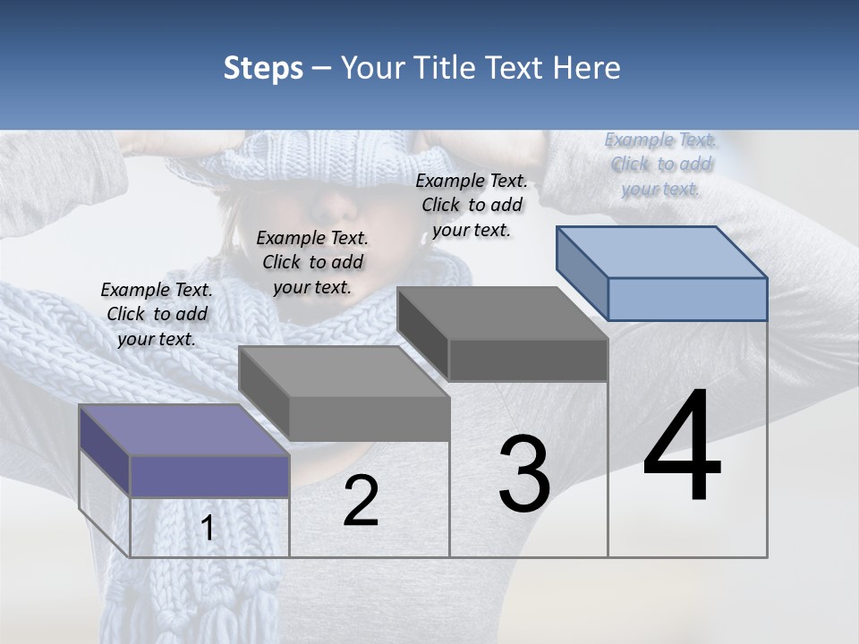 A Woman Wearing A Blue Hat And Scarf PowerPoint Template