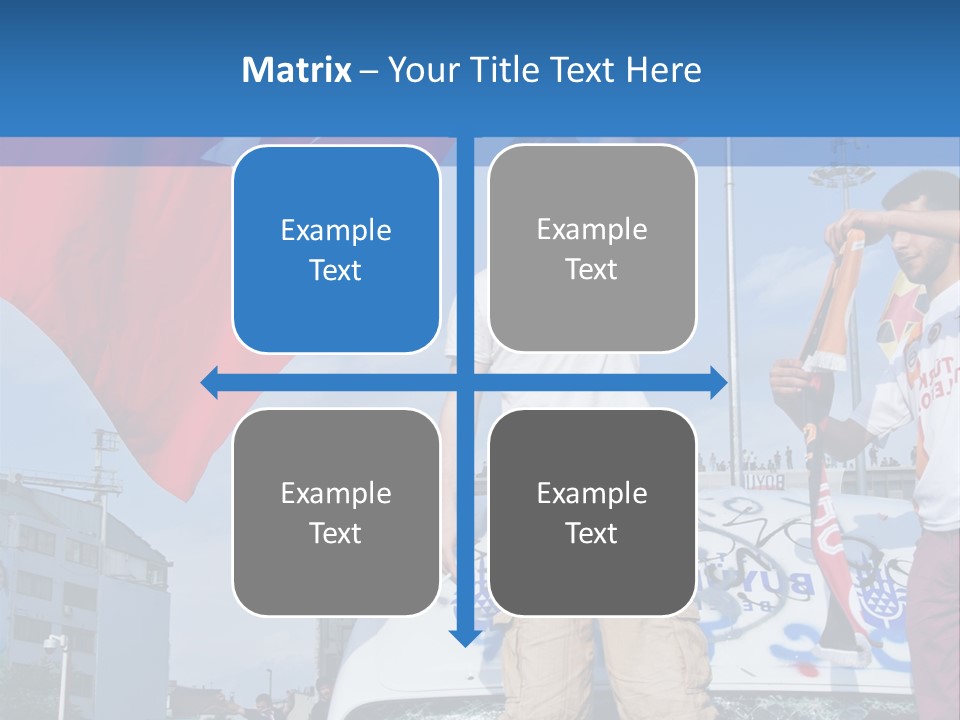 A Man Holding A Flag Standing On Top Of A Car PowerPoint Template