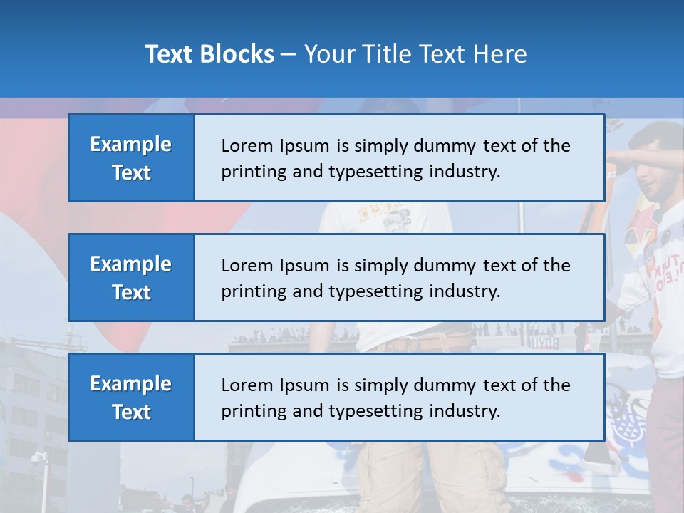 A Man Holding A Flag Standing On Top Of A Car PowerPoint Template