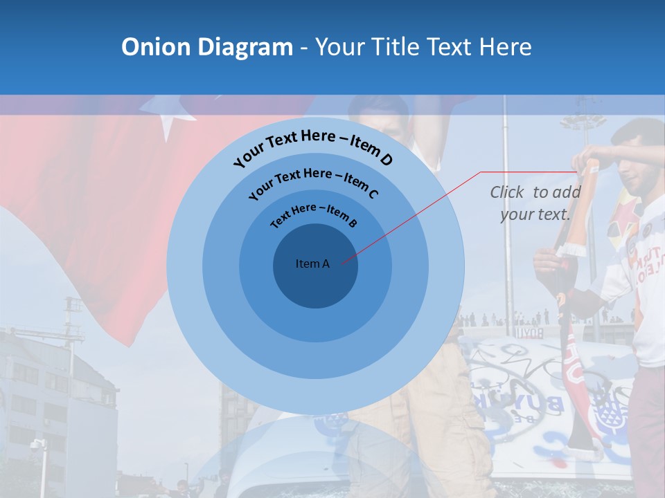 A Man Holding A Flag Standing On Top Of A Car PowerPoint Template