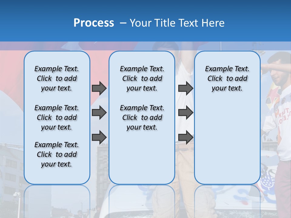 A Man Holding A Flag Standing On Top Of A Car PowerPoint Template