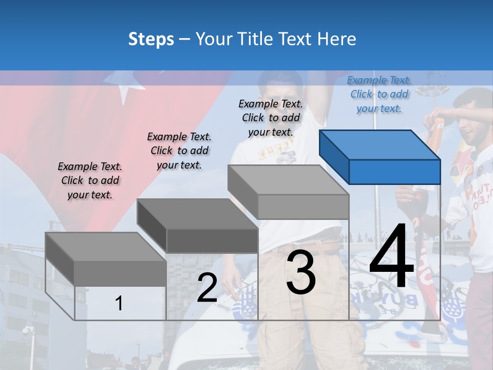 A Man Holding A Flag Standing On Top Of A Car PowerPoint Template