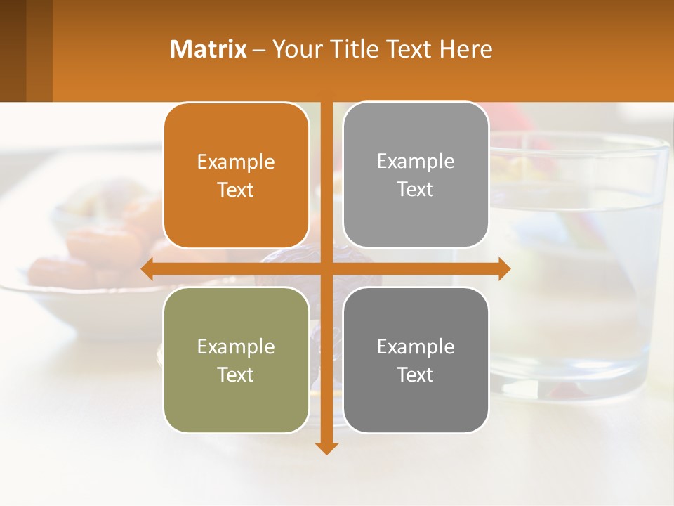 A Table Topped With A Bowl Of Fruit And A Glass Of Water PowerPoint Template