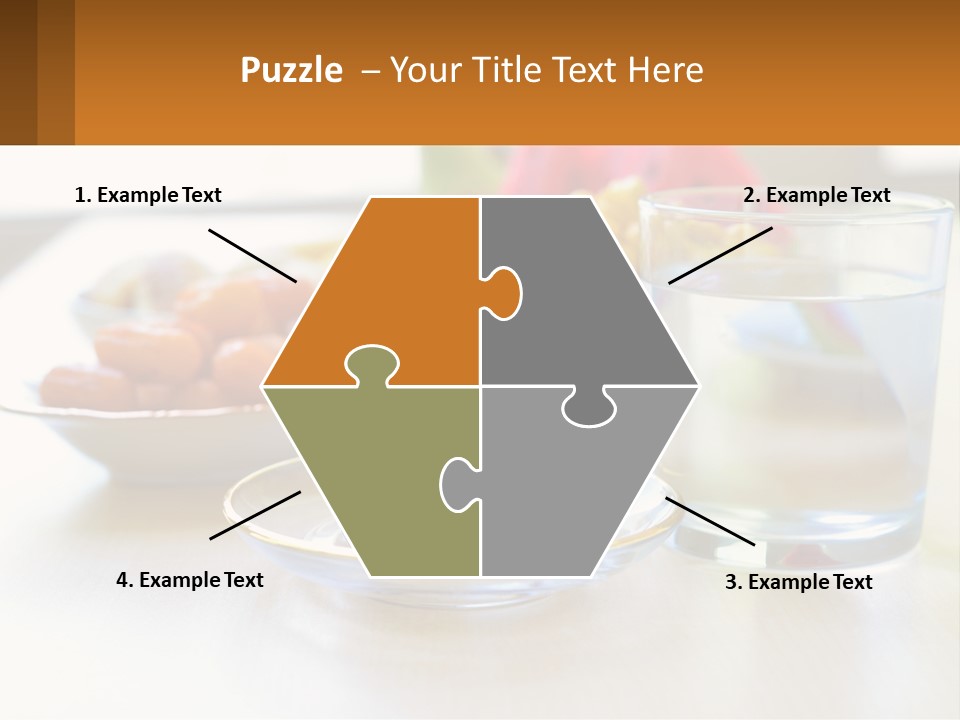 A Table Topped With A Bowl Of Fruit And A Glass Of Water PowerPoint Template