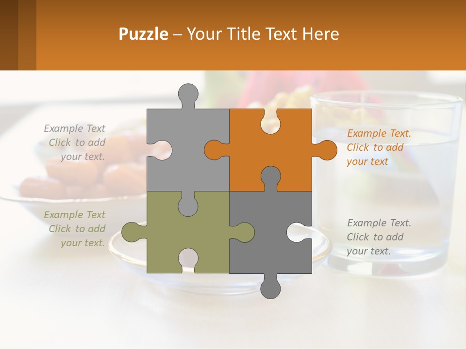 A Table Topped With A Bowl Of Fruit And A Glass Of Water PowerPoint Template