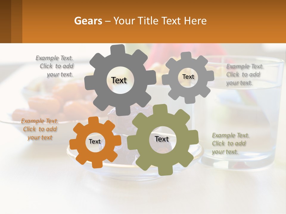 A Table Topped With A Bowl Of Fruit And A Glass Of Water PowerPoint Template