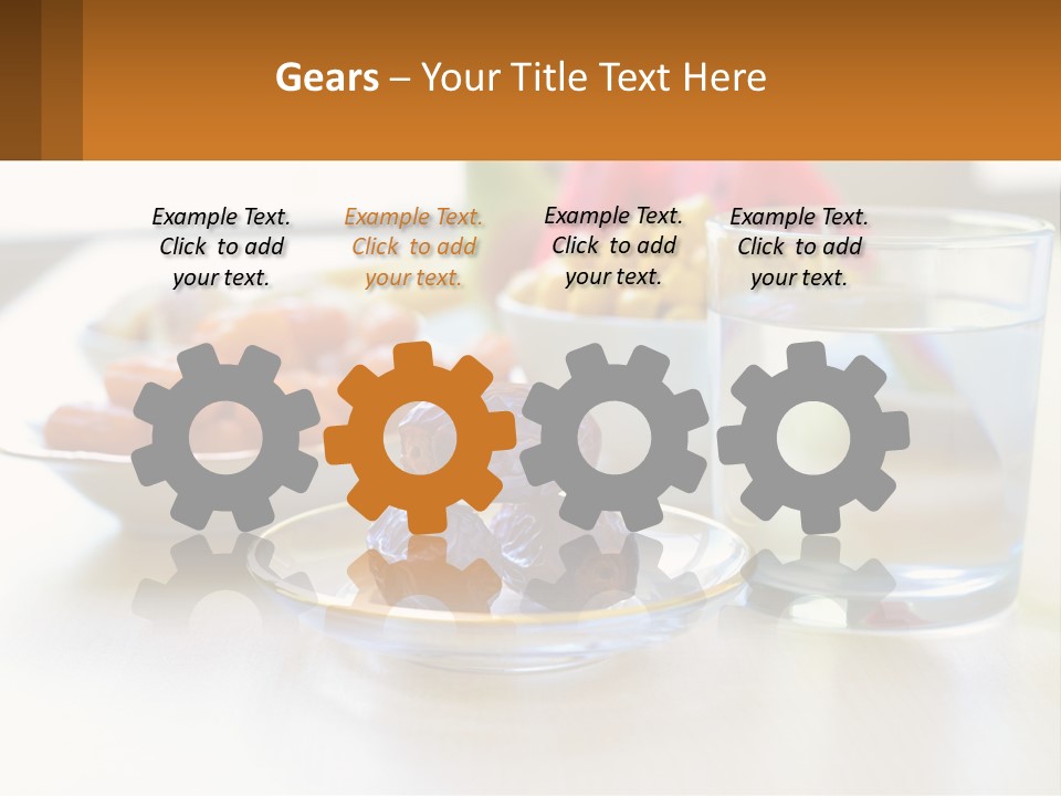 A Table Topped With A Bowl Of Fruit And A Glass Of Water PowerPoint Template