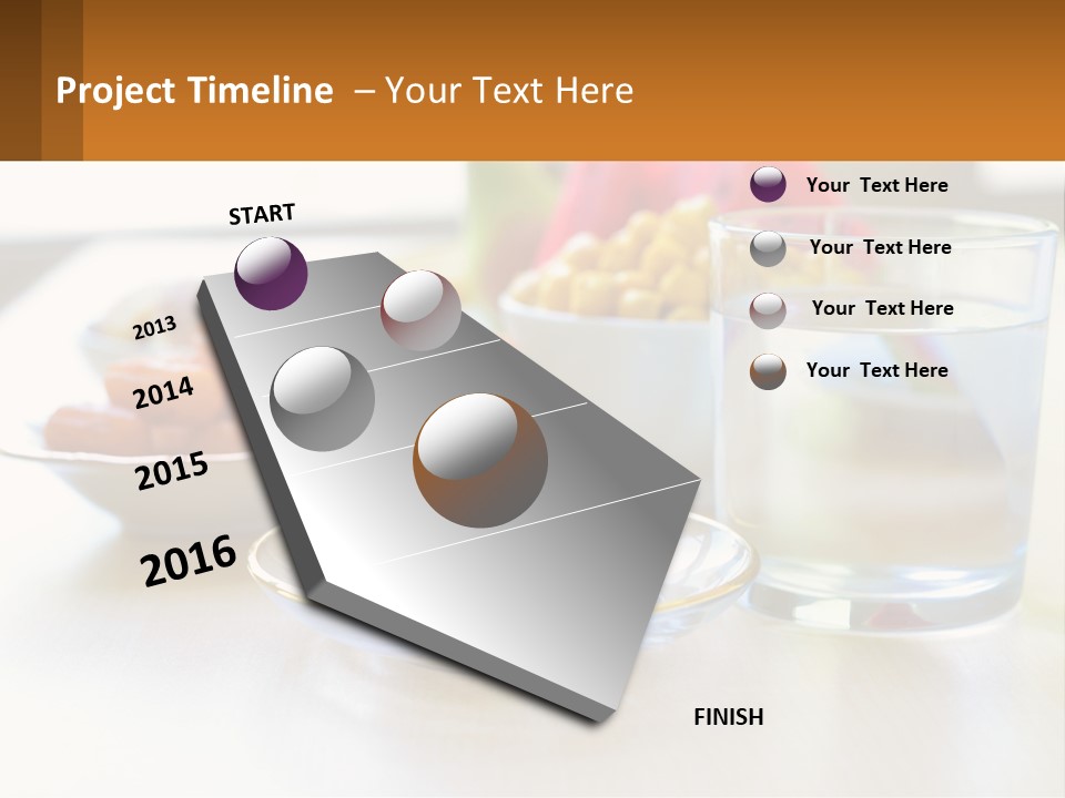 A Table Topped With A Bowl Of Fruit And A Glass Of Water PowerPoint Template