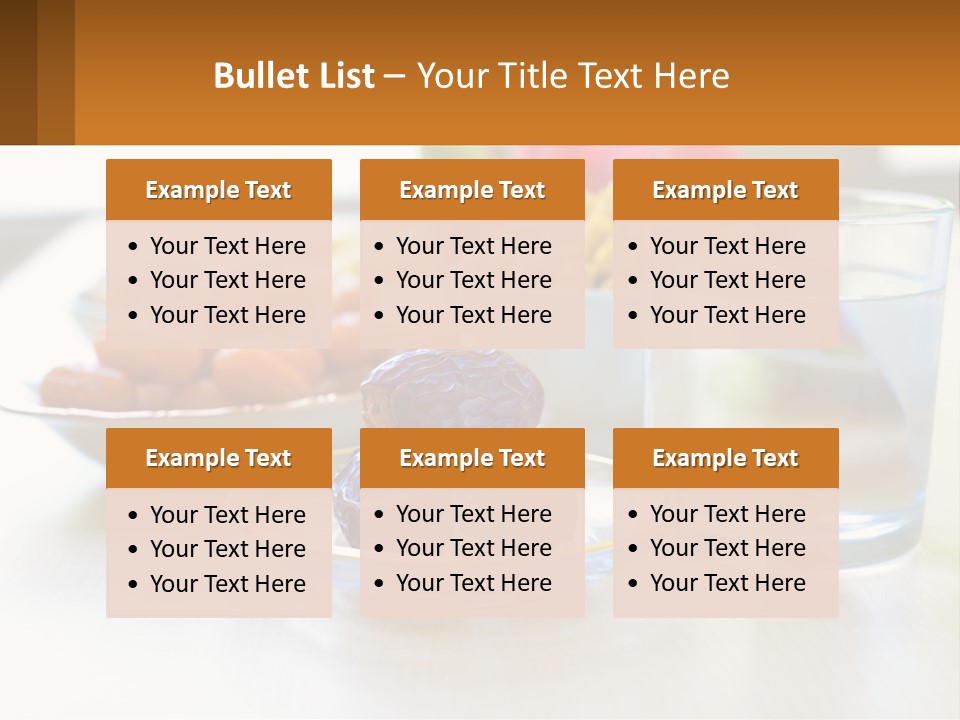 A Table Topped With A Bowl Of Fruit And A Glass Of Water PowerPoint Template