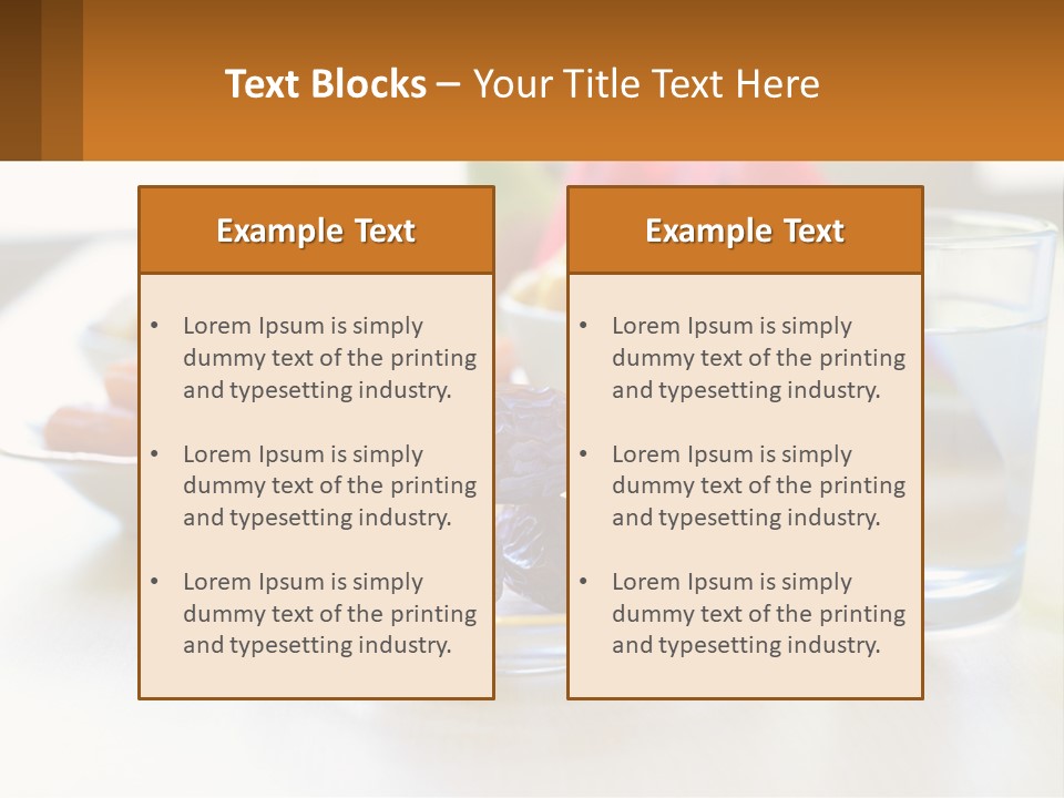 A Table Topped With A Bowl Of Fruit And A Glass Of Water PowerPoint Template
