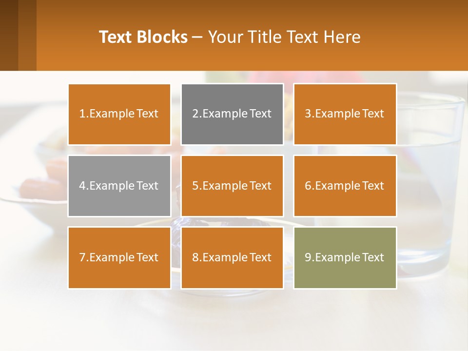 A Table Topped With A Bowl Of Fruit And A Glass Of Water PowerPoint Template