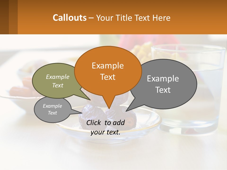A Table Topped With A Bowl Of Fruit And A Glass Of Water PowerPoint Template