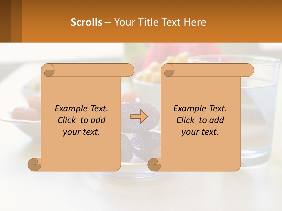 A Table Topped With A Bowl Of Fruit And A Glass Of Water PowerPoint Template