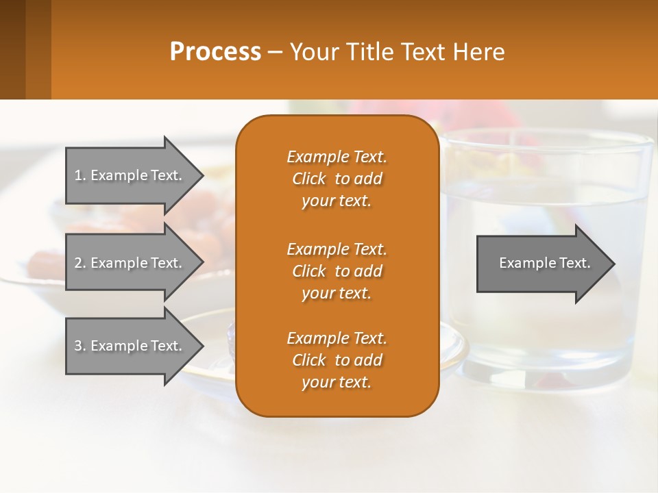 A Table Topped With A Bowl Of Fruit And A Glass Of Water PowerPoint Template