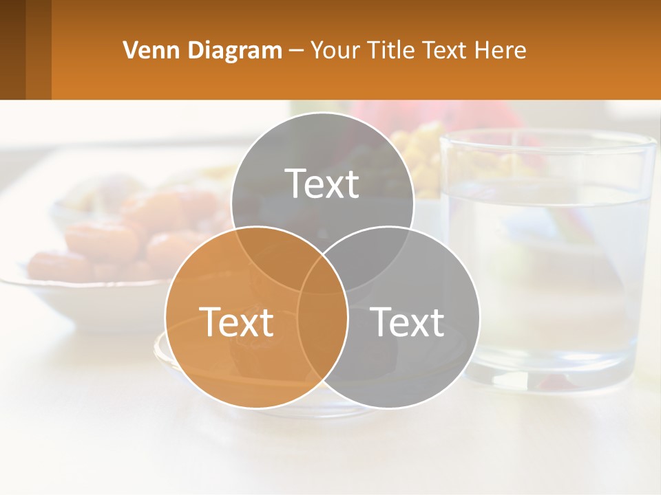 A Table Topped With A Bowl Of Fruit And A Glass Of Water PowerPoint Template