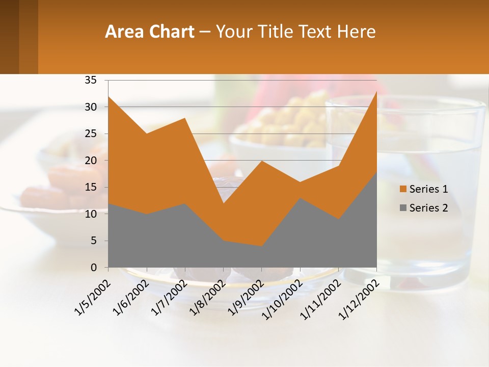A Table Topped With A Bowl Of Fruit And A Glass Of Water PowerPoint Template