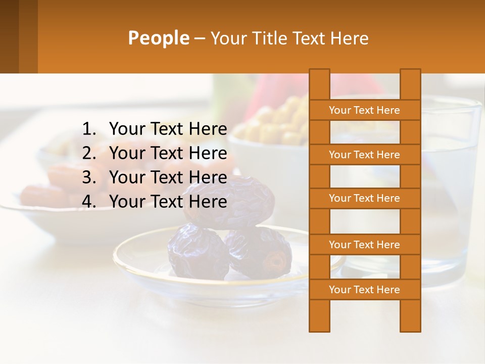 A Table Topped With A Bowl Of Fruit And A Glass Of Water PowerPoint Template