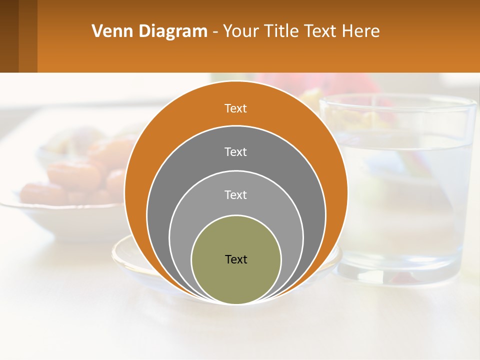 A Table Topped With A Bowl Of Fruit And A Glass Of Water PowerPoint Template